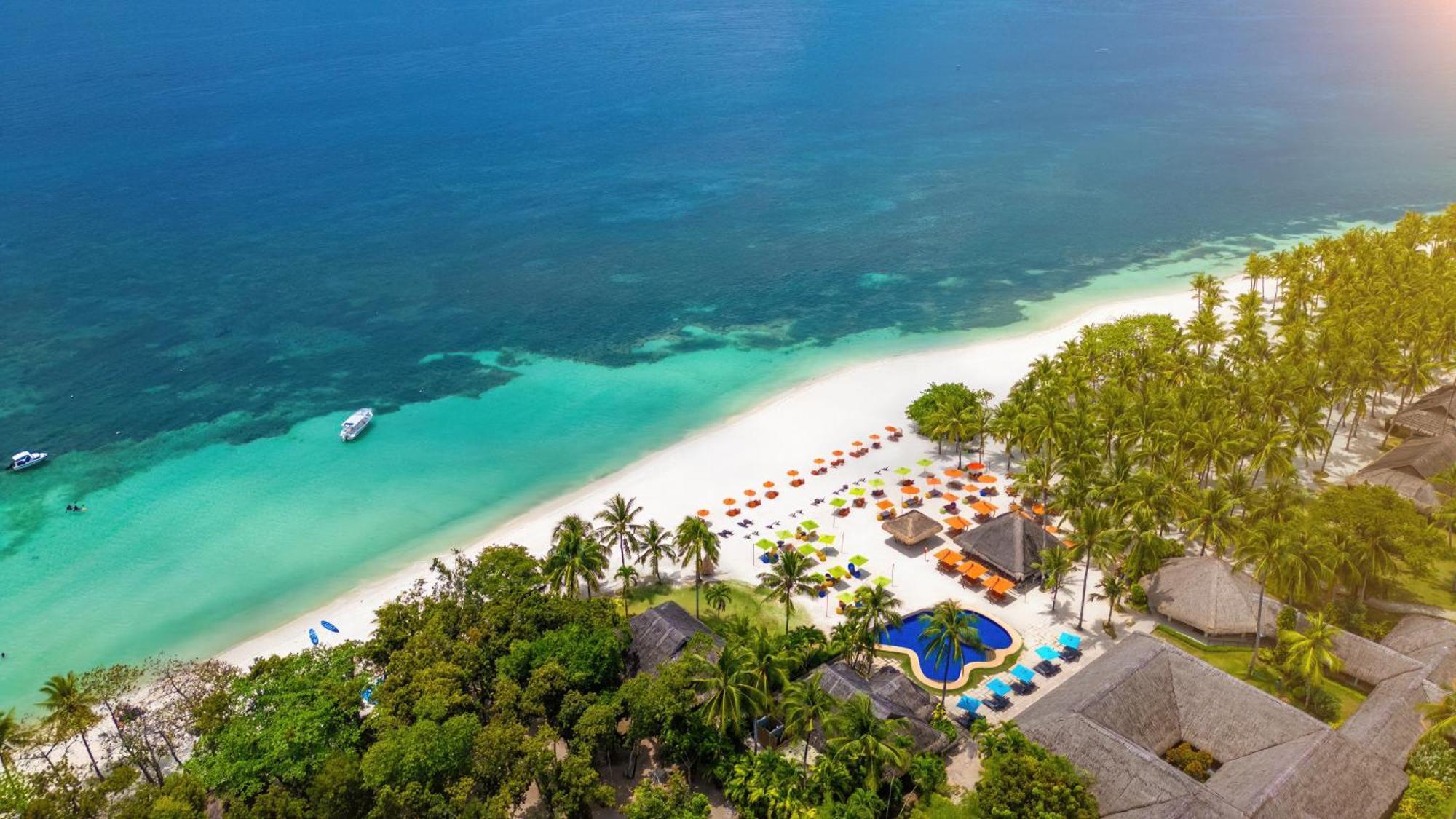Oceanica Resort Panglao, Bohol Εξωτερικό φωτογραφία Aerial view of the beach